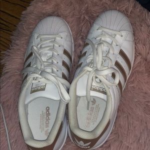 Rose Gold Adidas Superstars BRAND NEW